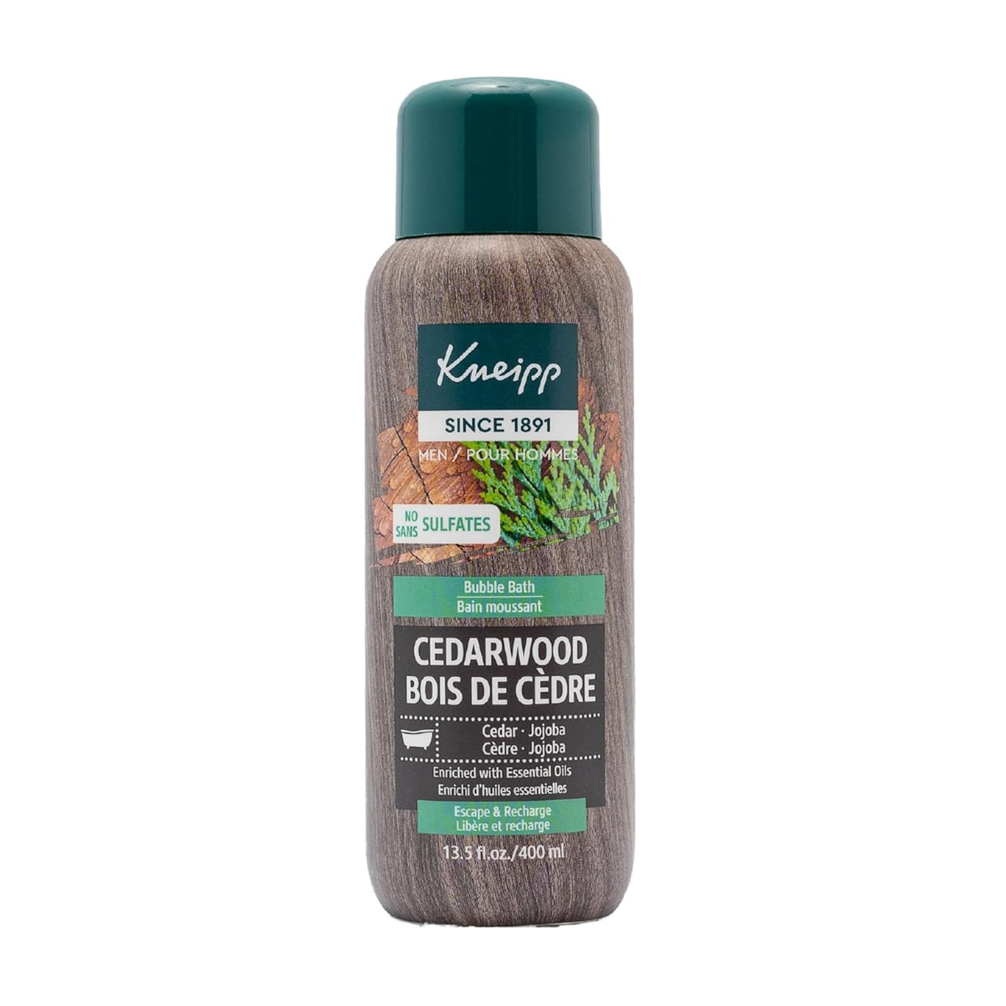 Cedarwood Aromatherapy Bubble Bath - Good for a Luxurious Self-Care Experience - for Men Only - Vegan - Sulfate Free - 13.5 Fl Oz - up to Eight Baths