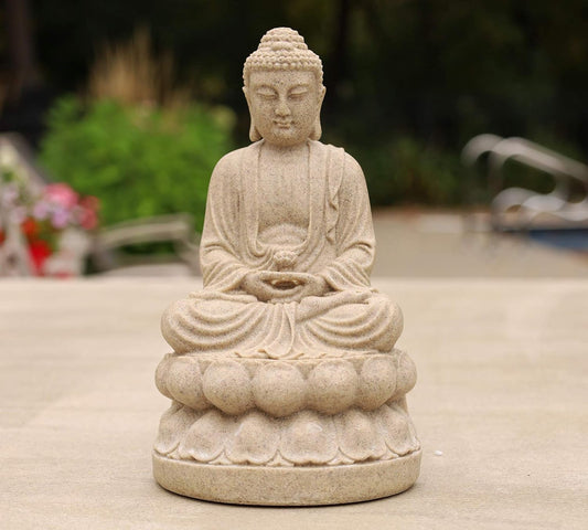 Dharmaobejcts Buddha Meditating Peace Harmony Statue - 9 Inches High