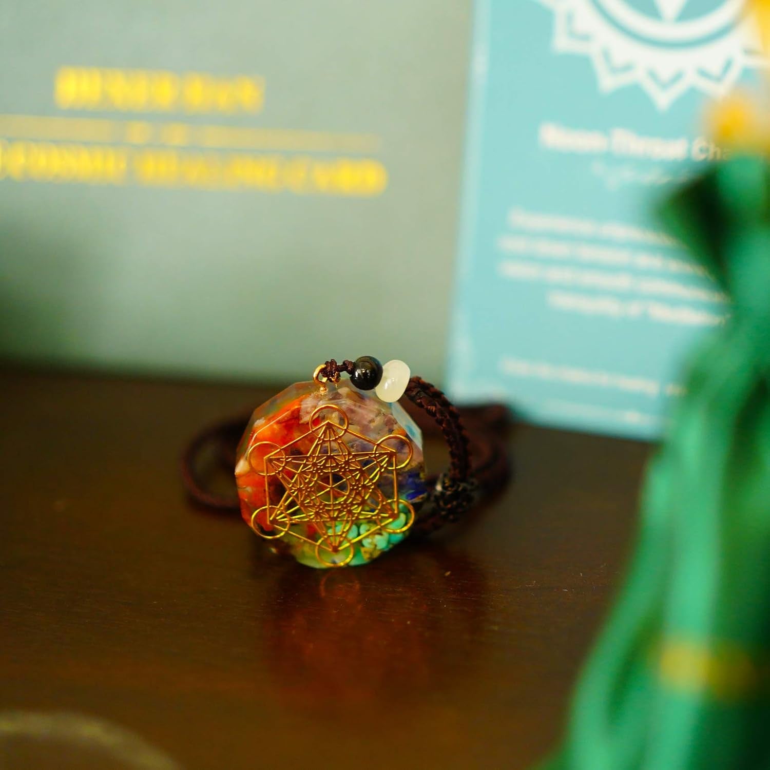 7Pcs Orgone Pyramid Sets for Reducig Stress Healing Meditation Attract Wealth Luck- Includes Protection Crystals Pyramid Energy Generator, Healing Crystal Stones, 7 Chakra Necklace and Money Trees Etc
