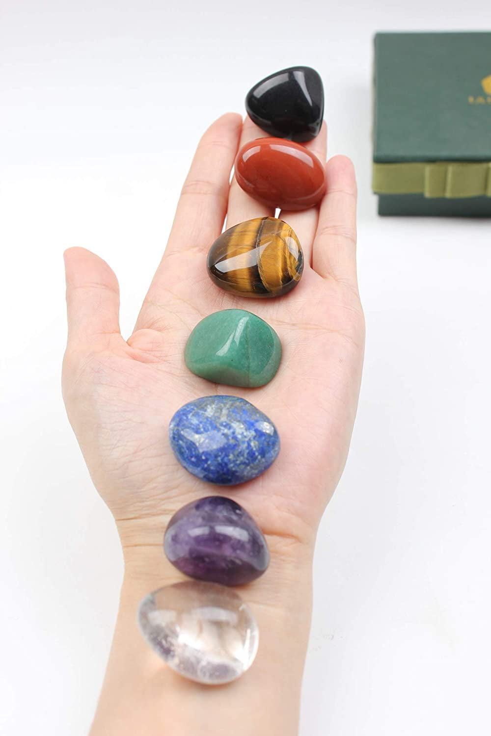 Iaibici Crystals Healing Set - Chakra Stones for Reiki Healing,Meditation,Energy Crystal Healing