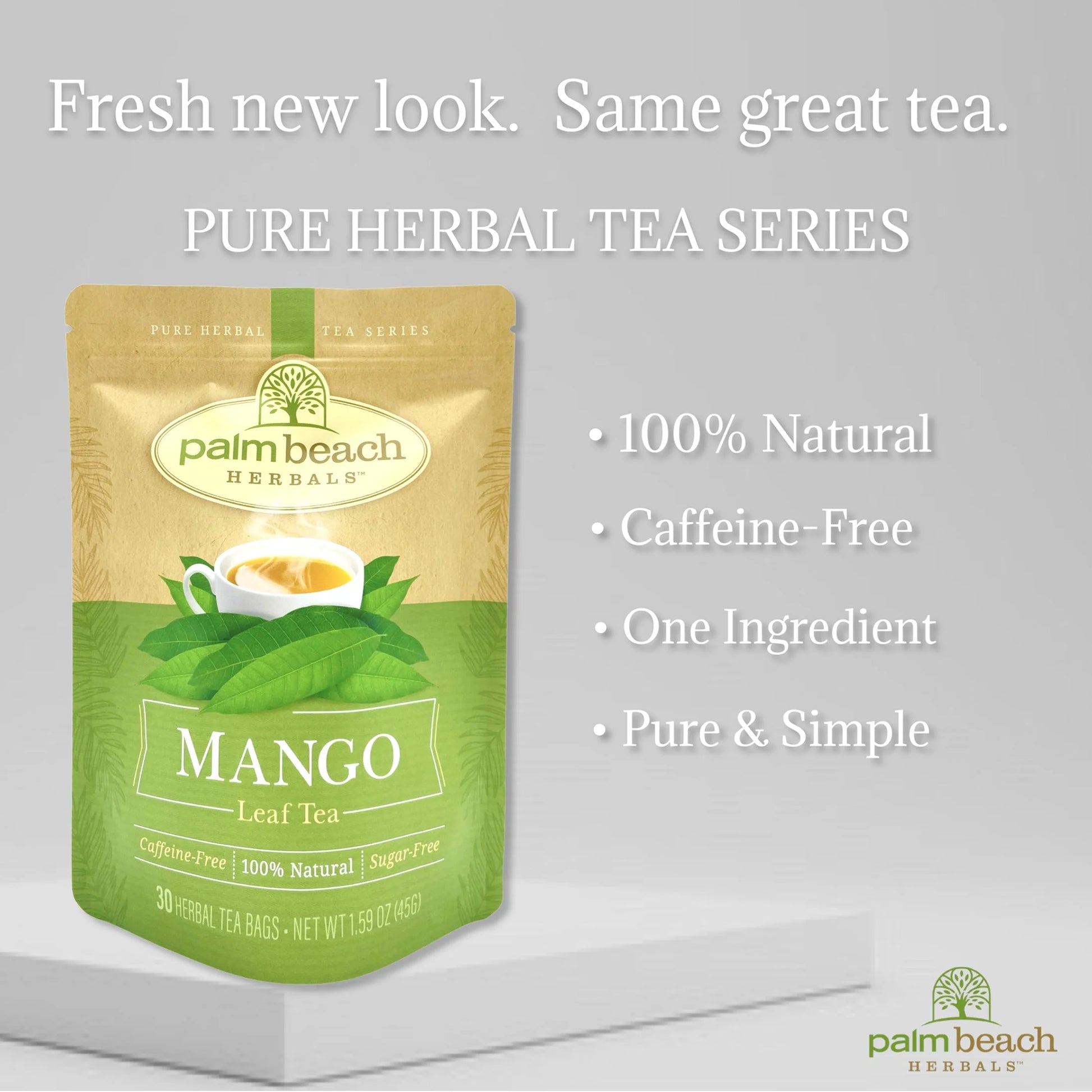 Mango Leaf Tea, 30 Count Tea Bags, Caffeine-Free | Pure Herbal Tea Series