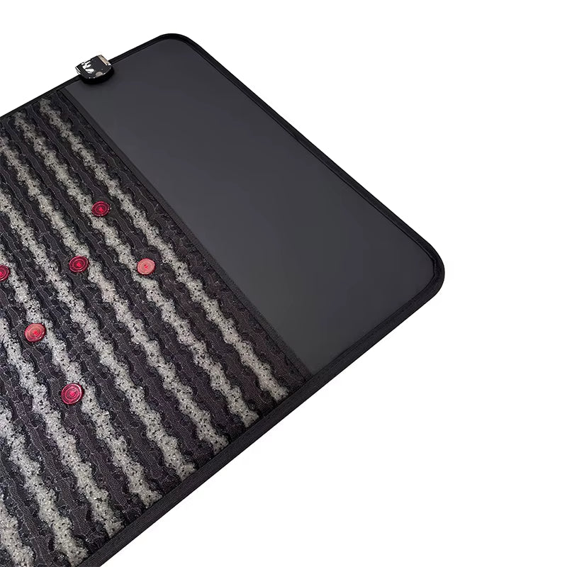Full Body Biomat Natural Crystal Healing Stones Tourmaline Jade Far Infrared Heating Pad Mat