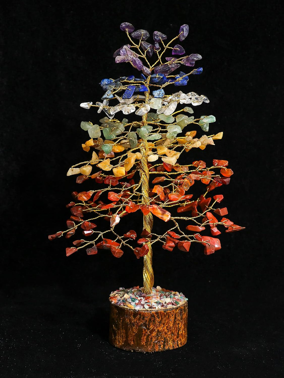 7 Chakra Gemstone Tree with 7 Chakra Bracelet Reaiki Healing Crystal Bonsai Feng Shui Healing Meditation Chakras Crystals Love Chakra Gift Set Home & Office Decor