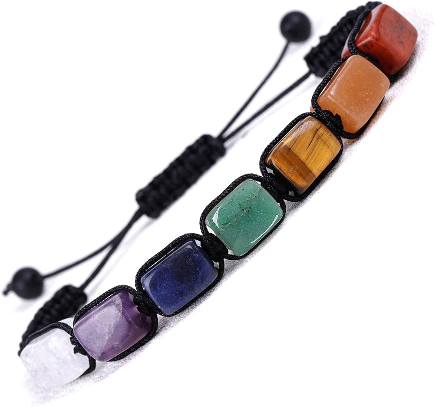 Genuine 7 Chakra Adjustable Bracelets Crystal Healing Stones Bracelets Supernatural Reiki Natural Stones Bead Bracelets for Women Men