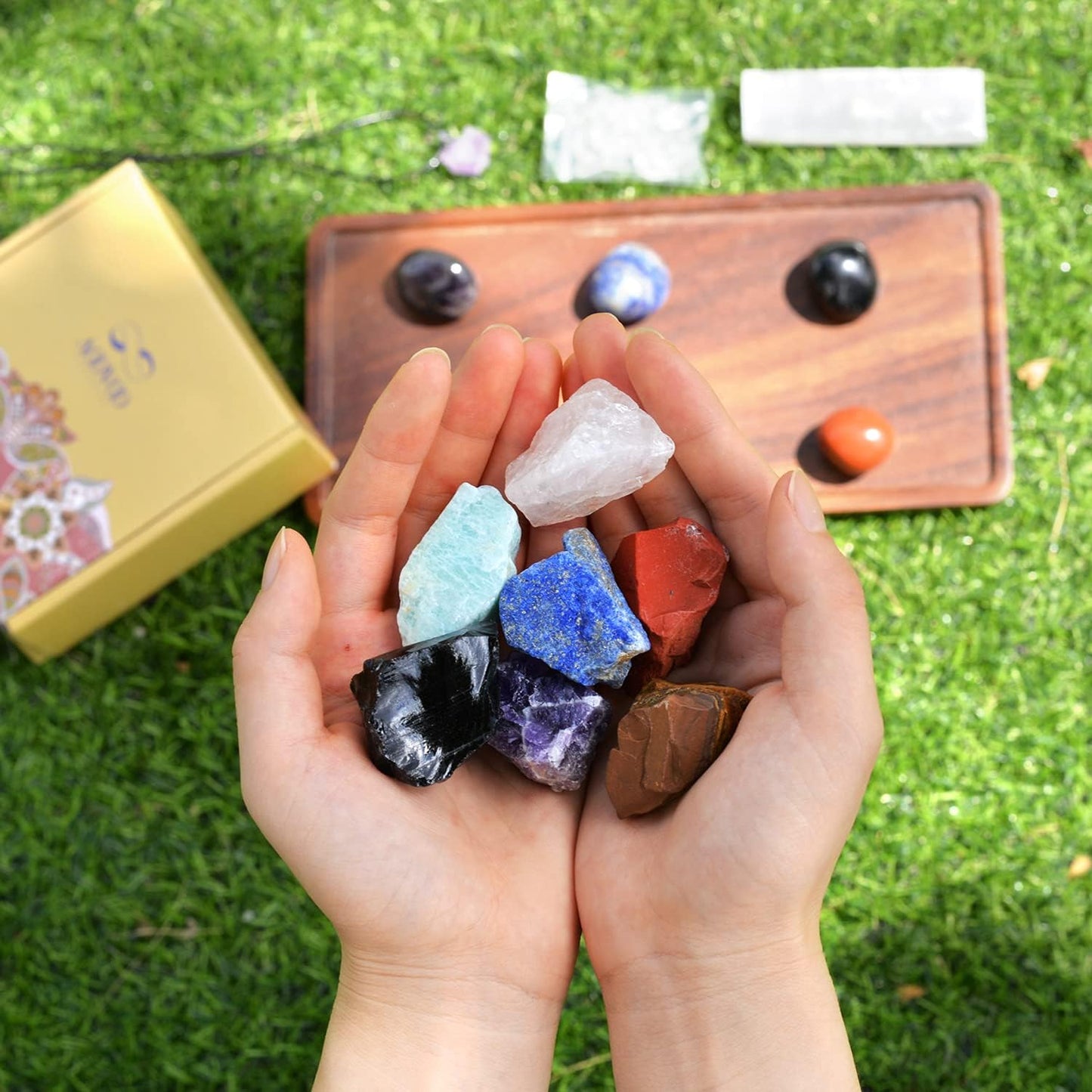 Crystals for Beginners, 16PCS Healing Crystals Set 7 Raw Chakra Stones, Real Crystals, Crystals and Healing Stones, Meditation Accessories, Healing Crystals