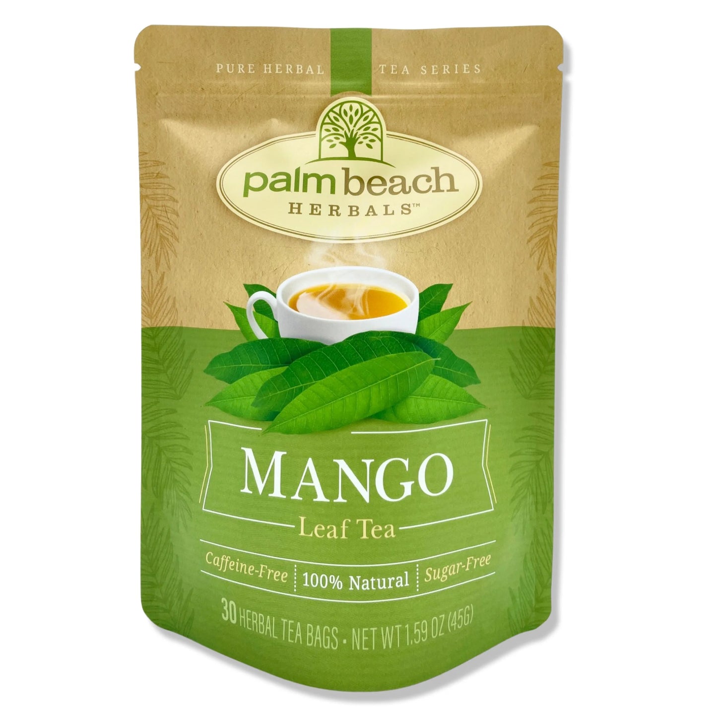 Mango Leaf Tea, 30 Count Tea Bags, Caffeine-Free | Pure Herbal Tea Series