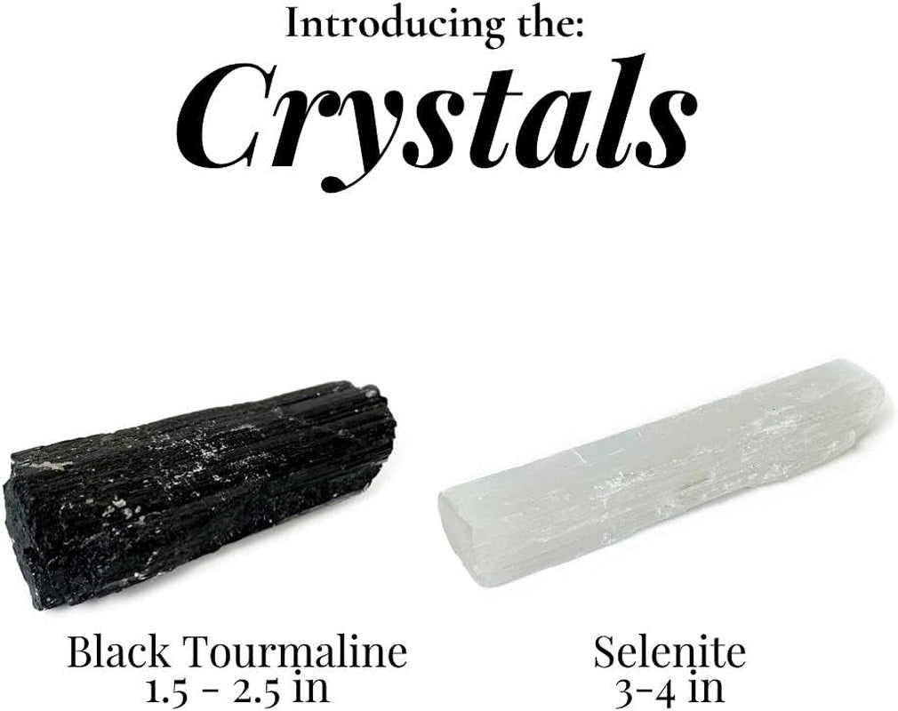 - Protection Crystal Set, Protection Crystals (Amethyst, Malachite, Selenite, Obsidian, Tree Agate), Wood Gift Box E-Book, Crystals Kit for Beginners (9Pcs)