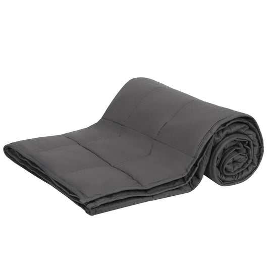 Promote Deep Sleep 15Lbs 72 X 48" Weighted Blanket Full Body Twin Size Deep Grey