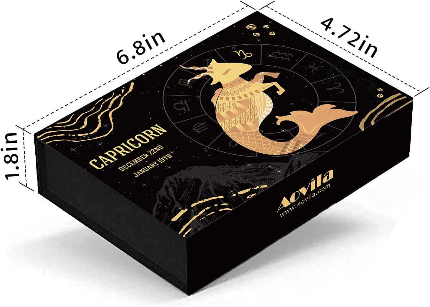 Capricorn Crystals Gift Set, Zodiac Signs Healing Crystals Birthstones with Horoscope Box Set Capricorn Astrology Crystals Healing Stones Gifts